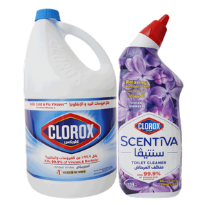 Clorox White Bleach & Clorox Scentiva Lavender Multi-Surface Cleaner Bundle