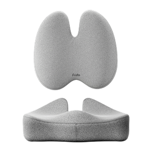 Frido Grey Ultimate Pro Seat Cushion Pro Backrest Cushion Combo