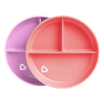 Munchkin Stay Put Suction Plates - Pink & Purple