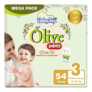 Babyjoy Medium Diaper Pants Olive Oil Size 3 - (6 - 12 kg)
