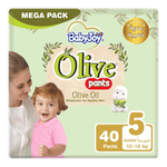 Babyjoy Extra Large Diaper Pants Olive Oil Size 5 - (12 - 18 kg)