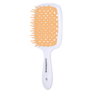 Bows & Dots Scalp Air Brush - White & Yellow