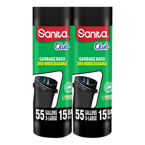 Sanita Club Garbage Bags Biodegradable - Black