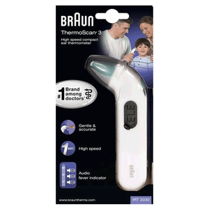 Braun ThermoScan 3+ Compact Digital Ear Thermometer