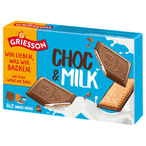 DeBeukelaer Griesson Choc & Milk Filled Biscuit Pockets