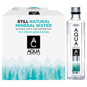 Aqua Carpatica Still Natural Mineral Water Glass Bottles