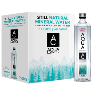 Aqua Carpatica Still Natural Mineral Water Large Glass Bottles