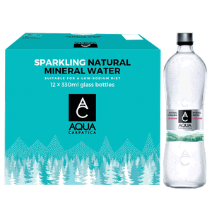 Aqua Carpatica Sparkling Natural Mineral Water Glass Bottles
