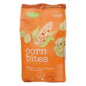 Lestello Corn cake bites with nigella seeds