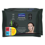 Septona Dermasoft Cleansing Wet Wipes Active Charcoal