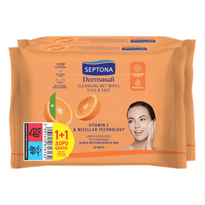 Septona Dermasoft Cleansing Wet Wipes Vitamin C & Micellar