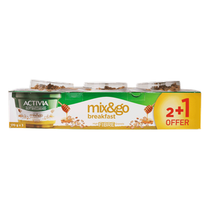 Activia Mix & Go Yogurt Honey Oat Cereal