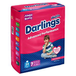 Darlings Advanced Size 7 Jumbo Super Maxi Plus 24-36 kg 