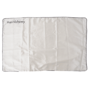 Hair Alchemy Satin Pillowcase - Ivory with Grey Edge
