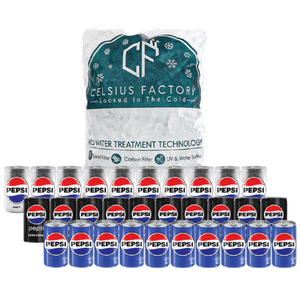 بيبسي متنوعة + مكعبات ثلج