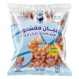 روبيان مقشر من وربا متوسط الحجم نصف مطهي  