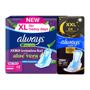 Always Maxi-Thick XL Day Aloe Vera + XXL Night Value Pack