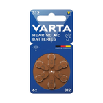 Varta Hearing Aid Batteries 312 BLI 6