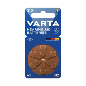 Varta Hearing Aid Batteries 312 BLI 6