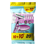 Shark Sensitive Disposable Razors for Lady's Twin blade 
