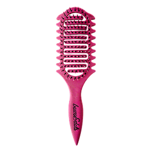 Bows & Dots Curling Brush for Detangling - Dark Pink