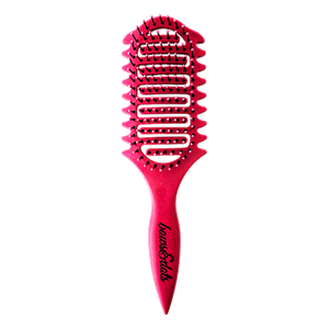 Bows & Dots Curling Brush for Detangling - Fuchsia