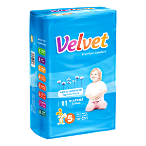 Velvet Comfort Size 5 Family Maxi Plus - (12-25kg)