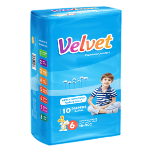 Velvet Comfort Size 6 Family Extra Maxi Plus - (18-30kg)