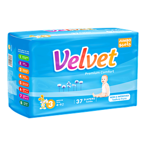 Velvet Comfort Size 3 Jumbo Medium - (4-9kg)