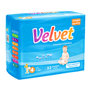 Velvet Comfort Size 4 Jumbo Maxi - (7-16kg)