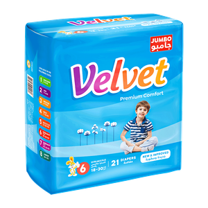 Velvet Comfort Size 6 Jumbo Extr Maxi Plus - (18-30kg)