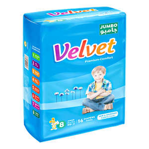 Velvet Comfort Size 8 Jumbo Junior - (35+kg)
