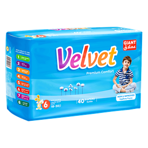 Velvet Comfort Size 6 Giant Extra Maxi Plus - (18-30kg)