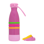 Yumbox Aqua Water Bottle With Strap - Pacific Pink