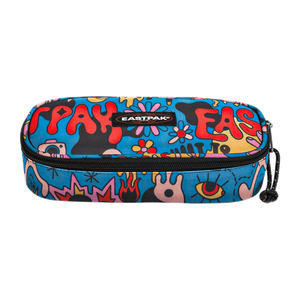 Eastpak Oval Single Pencil Case - Doodle Light Blue