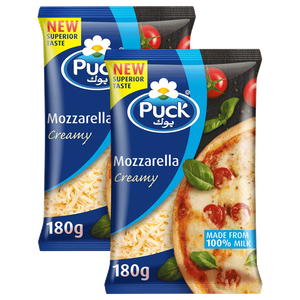 Puck Shredded Mozzarella Cheese – 2 x 180g