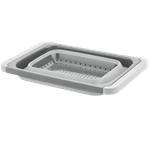 Qlux Rectangular Collapsible Grey Strainer