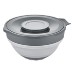 Qlux 2In1 Collapsible Grey Mixer Bowl W Lid  