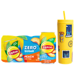 Lipton Zero Sugar Peach Iced Tea + Sipper & Stickers Free