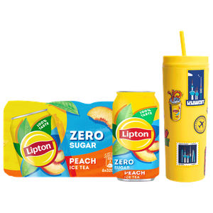Lipton Zero Sugar Peach Iced Tea + Sipper & Stickers Free