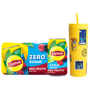 Lipton Red Fruits Zero Sugar Ice Tea + Sipper & Stickers Free