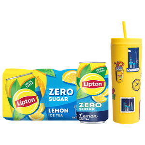 Lipton Lemon Zero Sugar Ice Tea + Sipper & Stickers Free