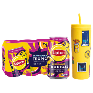 Lipton Zero Sugar Tropical Passionfruit & Mango Ice tea + Sipper & Stickers Free