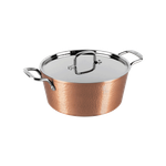 Berlinger Haus Hammered Casserole With Stainless Steel Lid & Handles Copper
