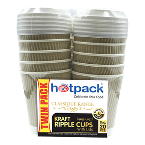 Hotpack Paper Cups Kraft Twinpack 