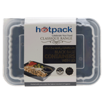 Hotpack Black Food Storage Microwavable Container With Lids 