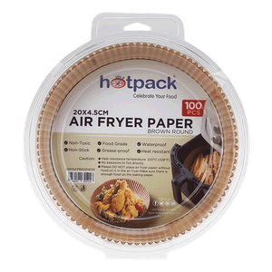 Hotpack Air Fryer Paper Brown Round Liners 