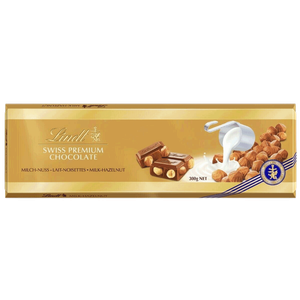 ليندت لوح شوكولاتة ذهبية بالبندق