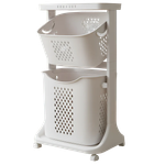 Home Basics Plastic Laundry Basket 3 Layers Laundry