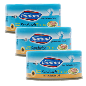 دايموند تونة لحم فاتح للسندويش في زيت دوّار الشمس